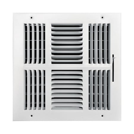 True Aire Tru Aire 10 in. H X 10 in. W 4-Way Powder Coat White Steel Wall/Ceiling Register C104M 10X10